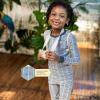 imageBurts Bees Baby Girls 2Piece Long Sleeve Tee and Pants Organic Cotton Pajama SetWatercolor Chevron