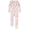 imageBurts Bees Baby Girls Snug Fit OnePiece Footed NonSlip Sleeper PajamasOh Deer