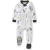 imageBurts Bees Baby babyboys Sleeper Pjs 100 Organic Cotton Onepiece Footie Zip Up Jumpsuit Snug Fit PajamasHockey Season