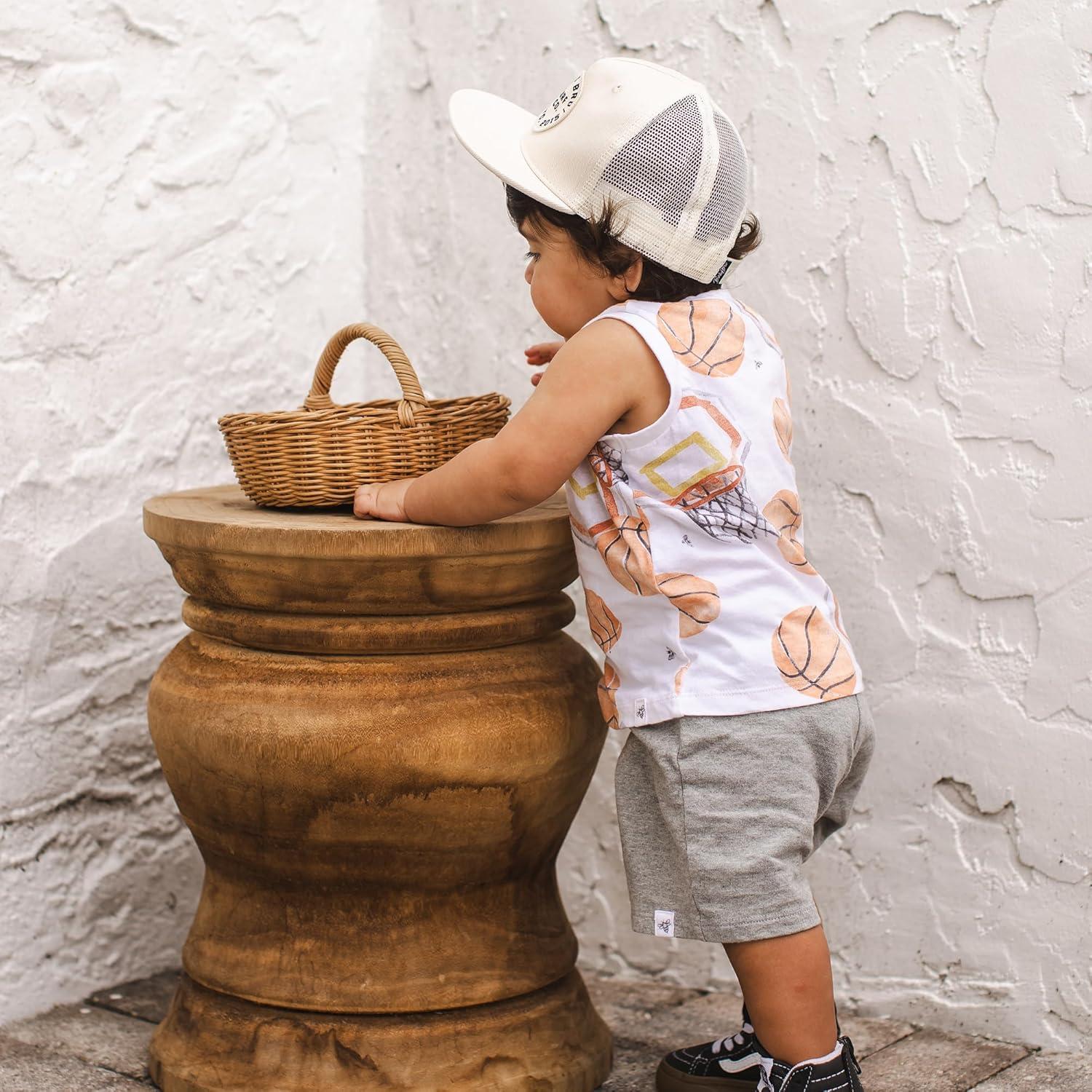 imageBurts Bees Baby Baby Boys Tee and Short SetBasketball