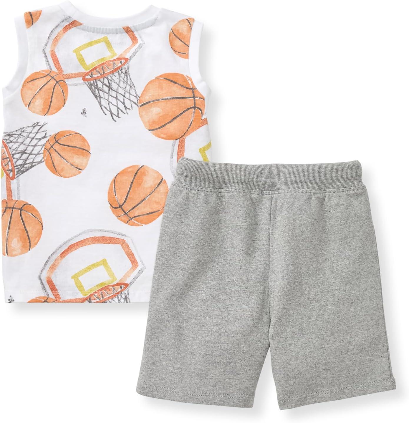 imageBurts Bees Baby Baby Boys Tee and Short SetBasketball