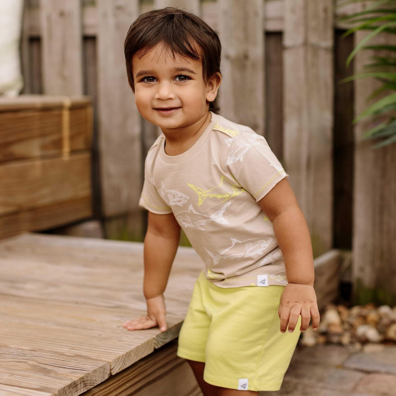 imageBurts Bees Baby Baby Boys Tee and Short SetGreat White Shark