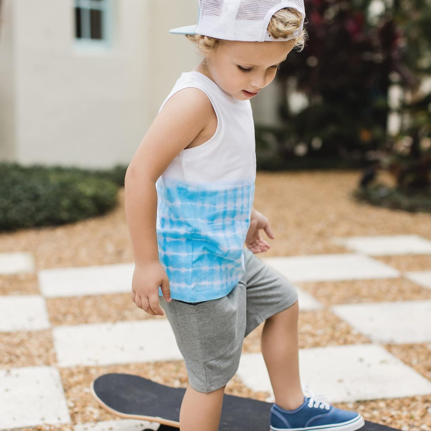 imageBurts Bees Baby Baby Boys Tee and Short SetSea Dip Dye Set