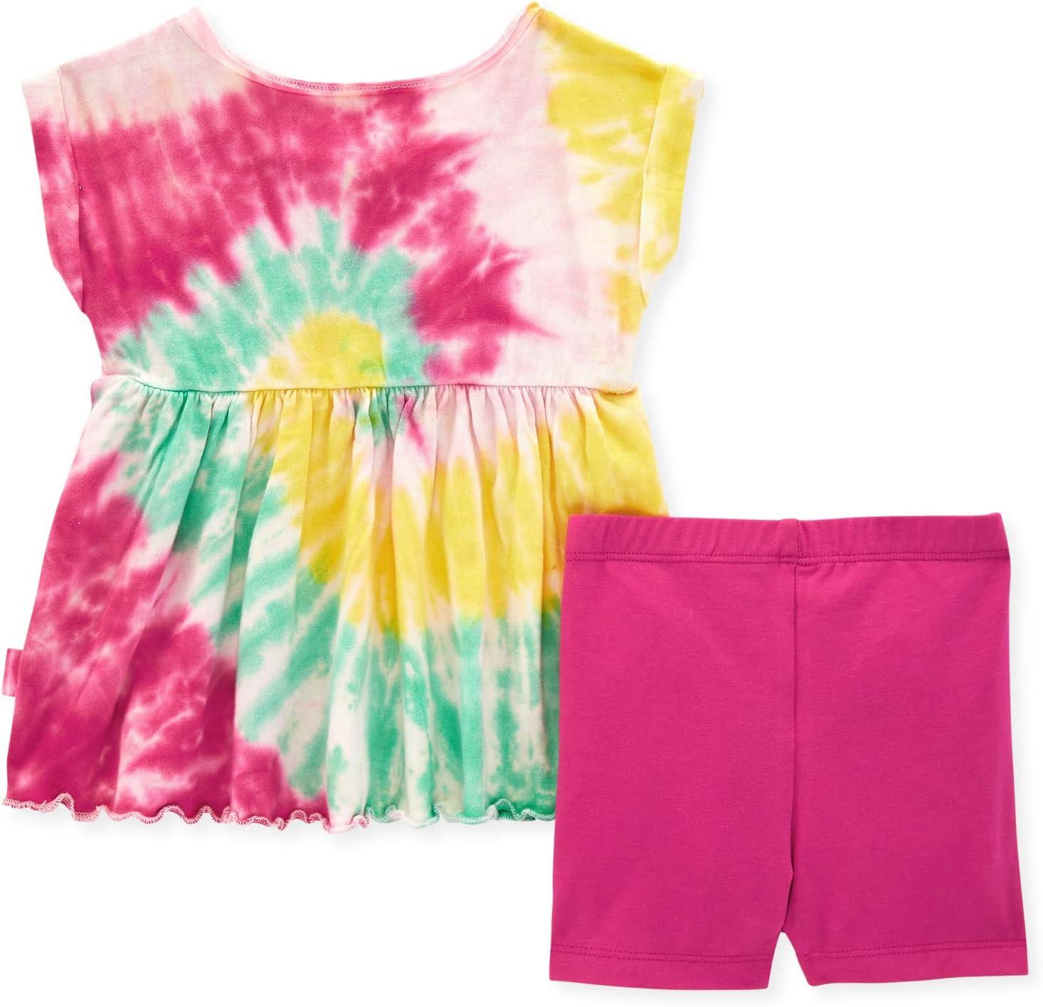 imageBurts Bees Baby Baby Girls Sleeveless Top and Short Set 100 Organic CottonSummer Swirl