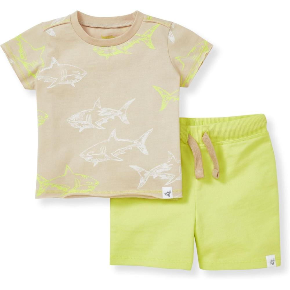 imageBurts Bees Baby Baby Boys Tee and Short SetGreat White Shark