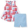 imageBurts Bees Baby Baby Girls Sleeveless Top and Short Set 100 Organic CottonGrand Ol Flag
