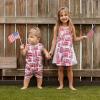 imageBurts Bees Baby Baby Girls Sleeveless Top and Short Set 100 Organic CottonGrand Ol Flag