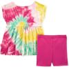 imageBurts Bees Baby Baby Girls Sleeveless Top and Short Set 100 Organic CottonSummer Swirl