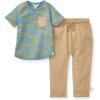 imageBurts Bees Baby Baby Boys Short Sleeve Shirt and Pant Set Top ampamp Bottom Outfit Bundle 100 Organic CottonGolden Palms