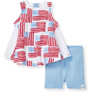 imageBurts Bees Baby Baby Girls Sleeveless Top and Short Set 100 Organic CottonGrand Ol Flag