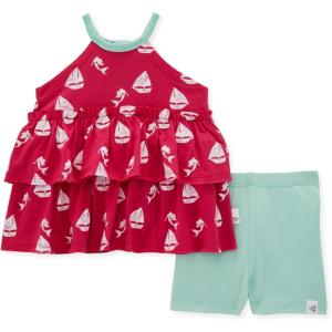 imageBurts Bees Baby Baby Girls Sleeveless Top and Short Set 100 Organic CottonSail Away With Me