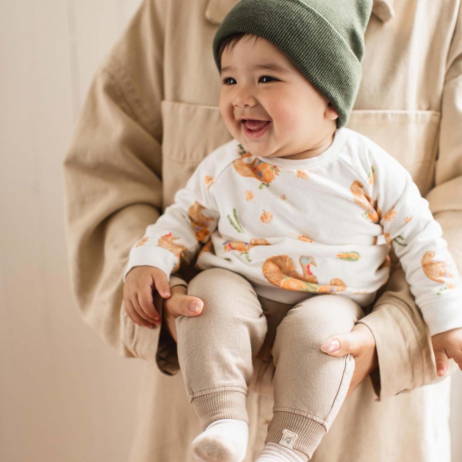 imageBurts Bees Baby Baby Boys Shirt and Pant Set Long Sleeve Top ampamp Bottom Outfit Bundle 100 Organic CottonHappy Harvest