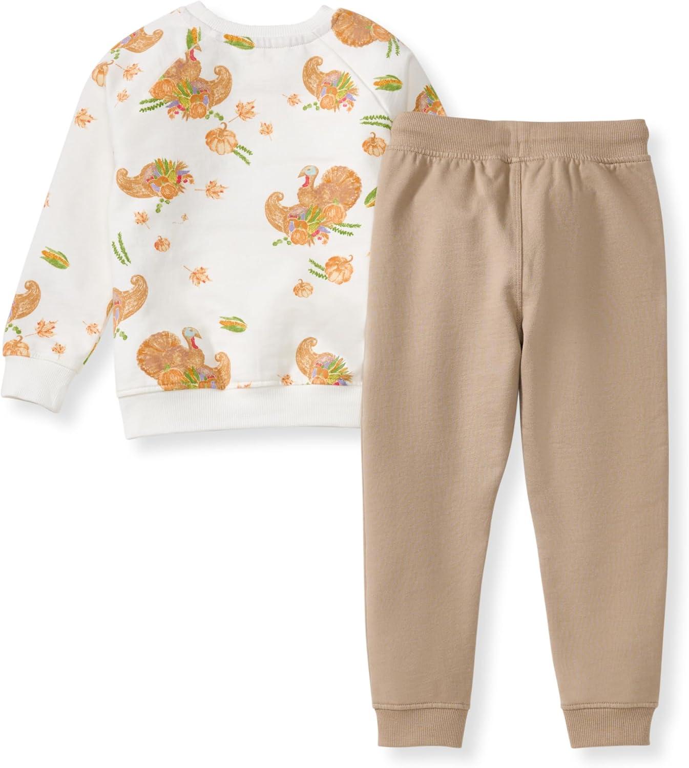 imageBurts Bees Baby Baby Boys Shirt and Pant Set Long Sleeve Top ampamp Bottom Outfit Bundle 100 Organic CottonHappy Harvest