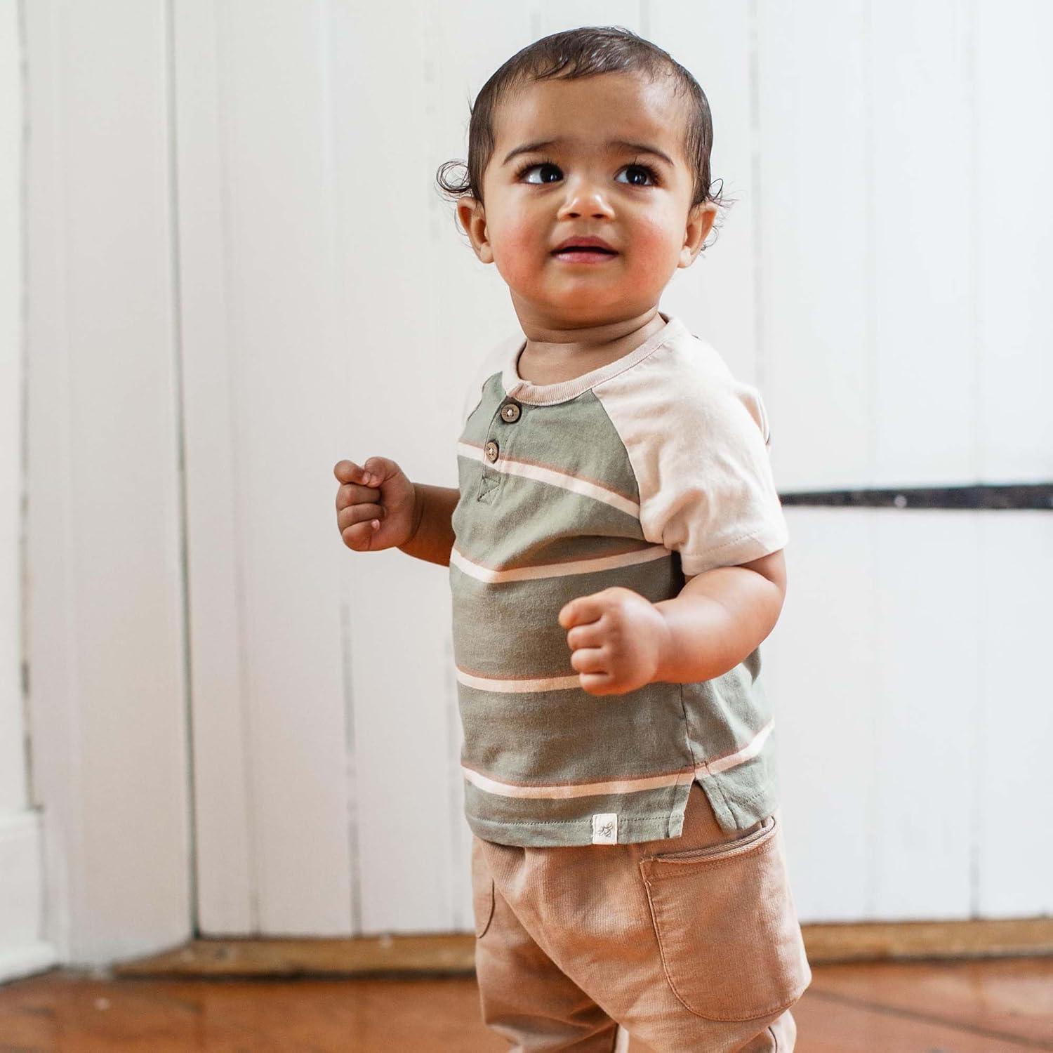 imageBurts Bees Baby Baby Boys Tee and Short SetHolland Stripe
