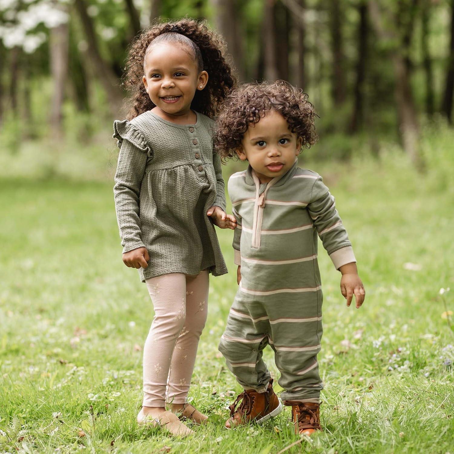 imageBurts Bees Baby babyboys 100 Organic Cotton Onepiece Long Sleeve High Neck Jumpsuit CoverallsHolland Stripe