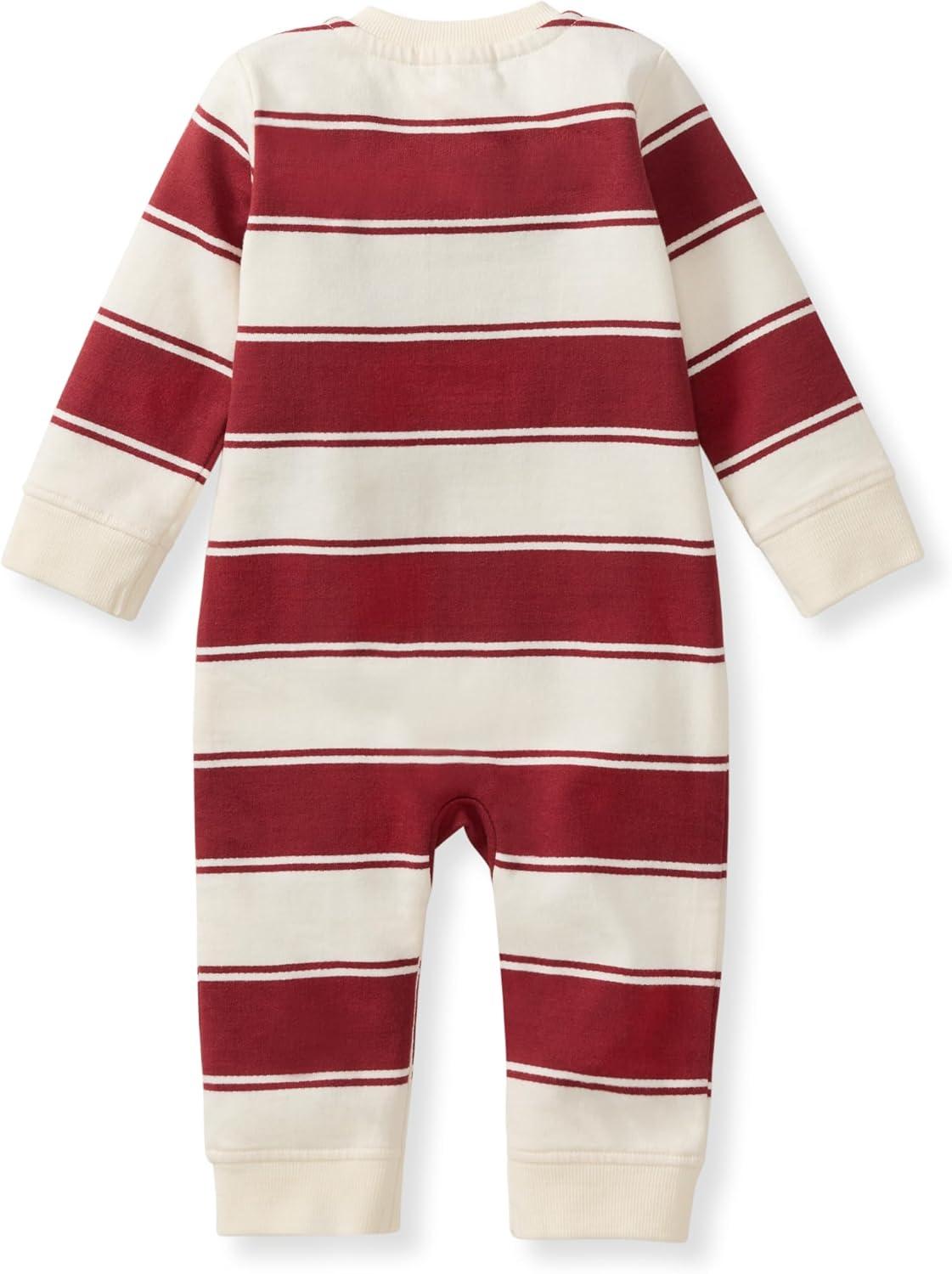 imageBurts Bees Baby babyboys Jumpsuit 100 Organic Cotton Onepiece Short Sleeve Long Sleeve CoverallRugby Peace Stripe