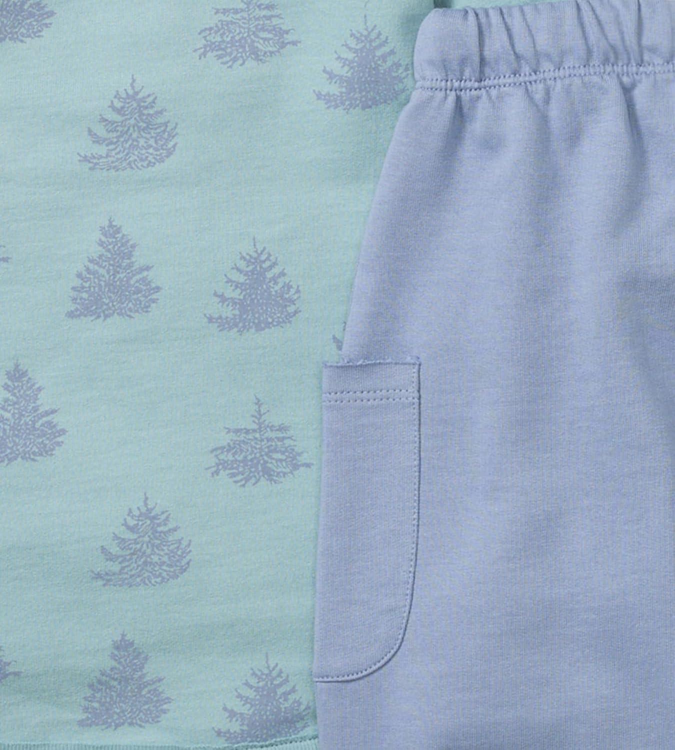 imageBurts Bees Baby babyboys Shirt and Pant Set Top ampamp Bottom Outfit Bundle 100 Organic CottonIcy Trees