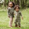 imageBurts Bees Baby babyboys 100 Organic Cotton Onepiece Long Sleeve High Neck Jumpsuit CoverallsHolland Stripe