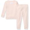 imageBurts Bees Baby babygirls Pajamas Tee and Pant 2piece Pj Set 100 Organic CottonBaby and Toddler Pajama BottomsPink Solid Rib