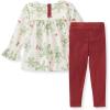 imageBurts Bees Baby babygirls Top and Pant Set Tunic and Leggings Bundle 100 Organic CottonHoliday Snowflakes