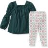 imageBurts Bees Baby babygirls Top and Pant Set Tunic and Leggings Bundle 100 Organic CottonPoinsettia Fair Isle