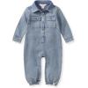 imageBurts Bees Baby babyboys Baby Boys 100 Organic Cotton Button Down JumpsuitFlint Acid Wash