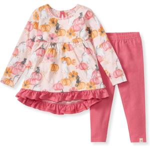 imageBurts Bees Baby babygirls Long Sleeve Top and Pant Set 100 Organic Cotton OutfitMagical Pumpkin