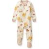 imageBurts Bees Baby babyboys Boys Sleeper Pjs 100 Organic Cotton Onepiece Footie Zip Up Jumpsuit Snug Fit PajamasApple Season