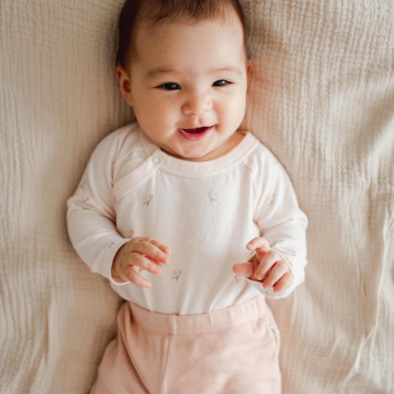 imageBurts Bees Baby Unisex 3Piece Bodysuit and Pant Set 100 Organic Cotton Infant OutfitDitsy Floret