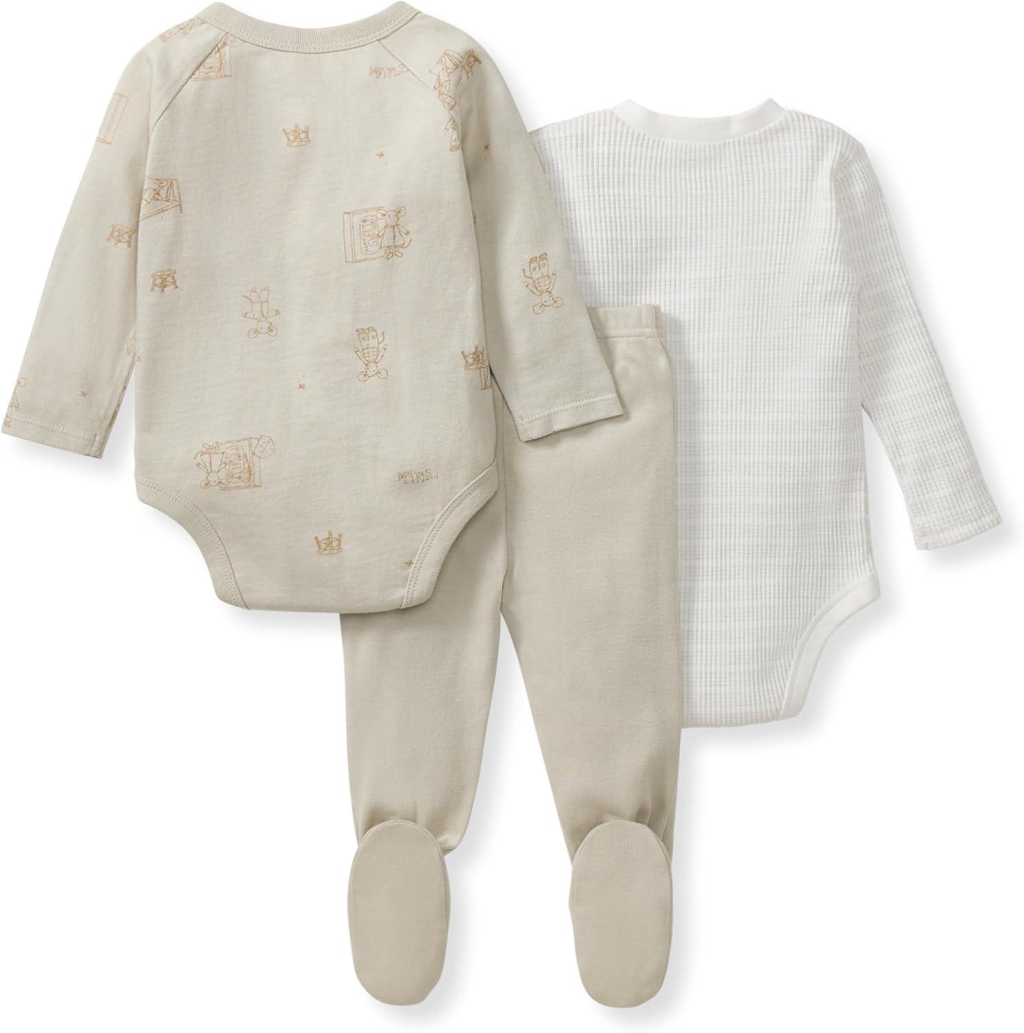 imageBurts Bees Baby Unisex 3Piece Bodysuit and Pant Set 100 Organic Cotton Infant OutfitMouse House