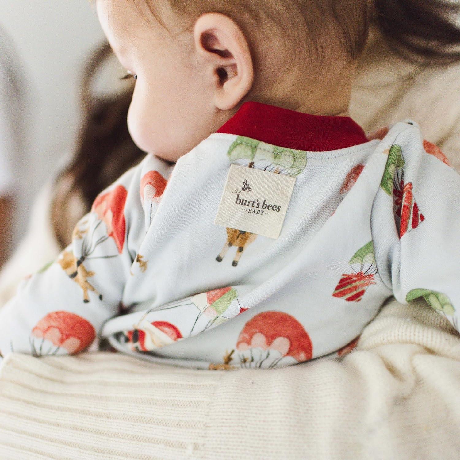 imageBurts Bees Baby Baby Girls Pajamas Sleep and PlaySanta in the Sky