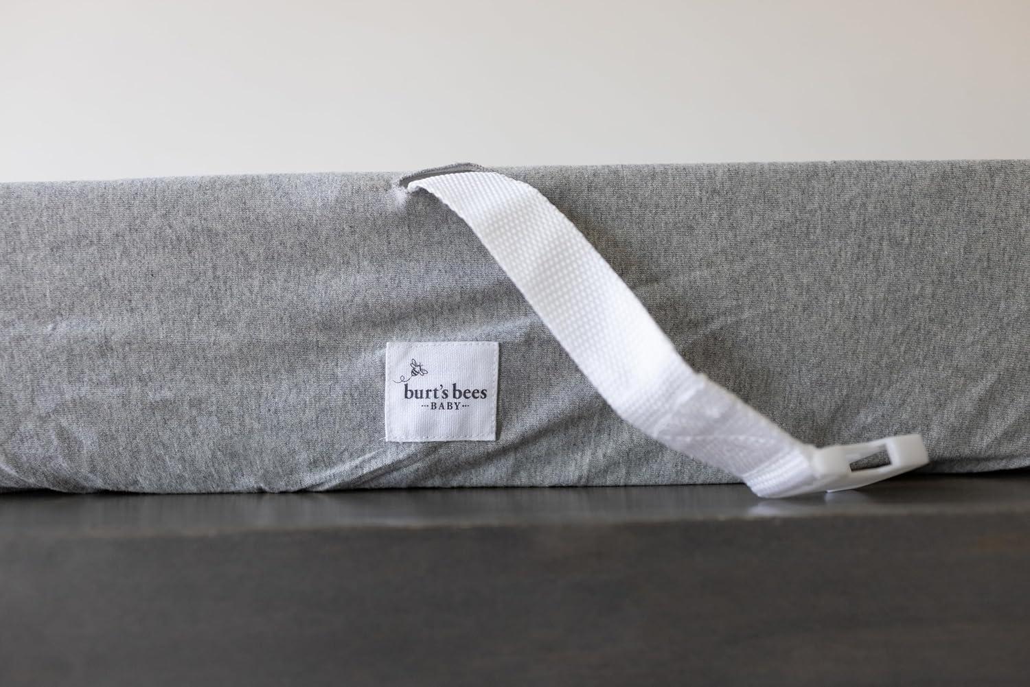 imageBurts Bees Baby  Changing Pad Cover 100 Organic Jersey Cotton Changing Pad Liner for Standard 16 x 32 Inch Changing MatsHeather Grey