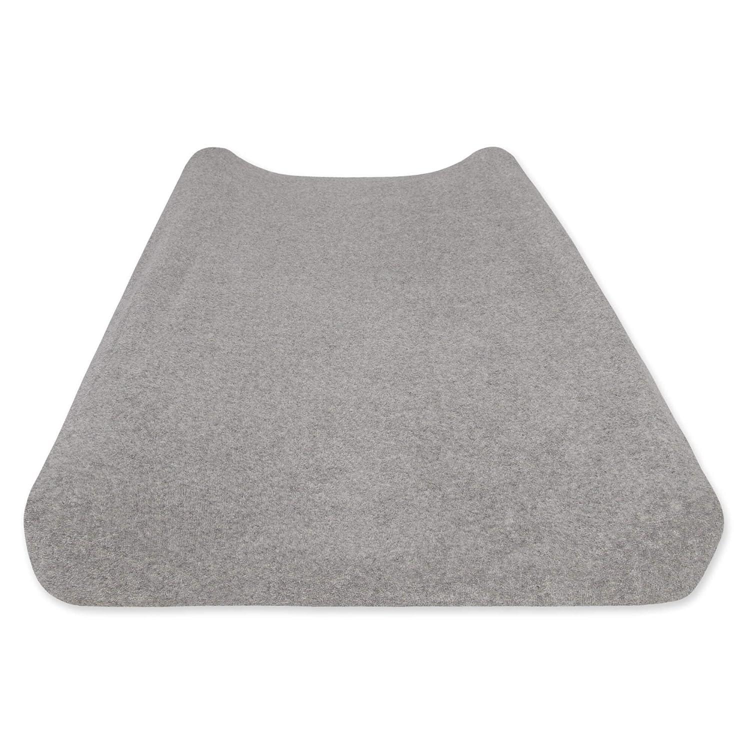 imageBurts Bees Baby  Changing Pad Cover 100 Organic Jersey Cotton Changing Pad Liner for Standard 16 x 32 Inch Changing MatsHeather Grey