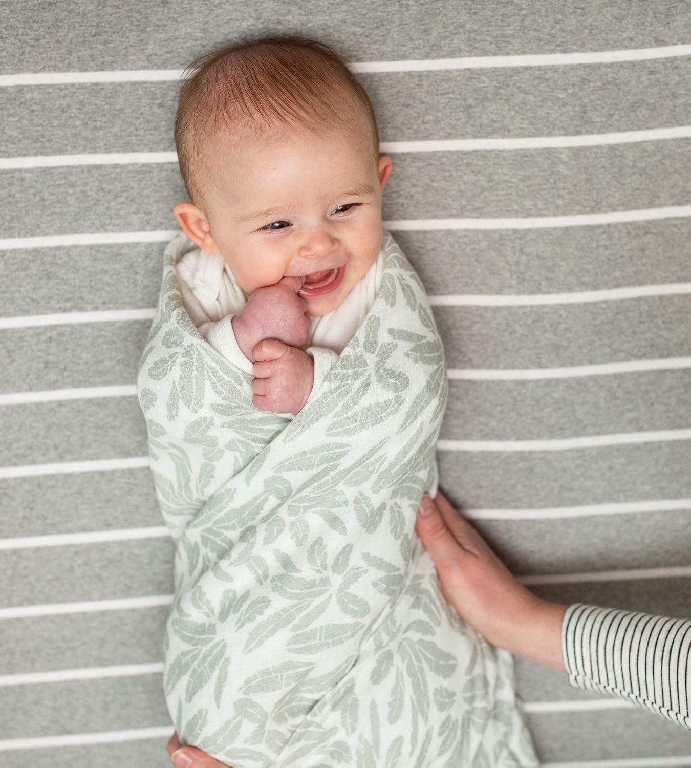 imageBurts Bees Baby  HM25785  Swaddles Muslin Cotton Baby Blankets 3Pack 47quot x 47quot Multipurpose Lightweight ampamp Breathable 100 Organic Cotton Dottie Bee