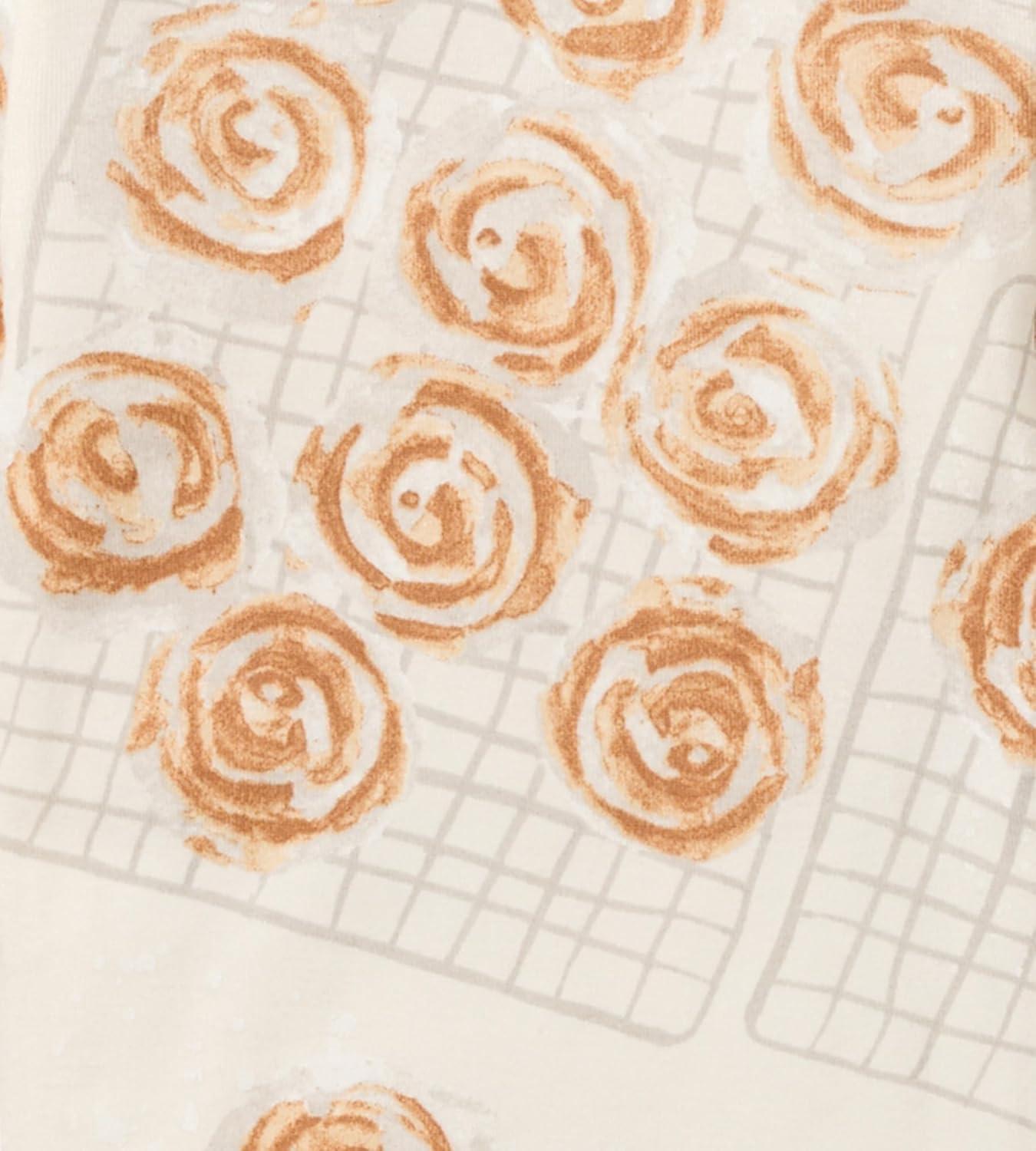 imageBurts Bees Baby Girls Pajamas 2Piece Long Sleeve Tee and Pants Organic Cotton PJ SetGooey Cinnamon Rolls