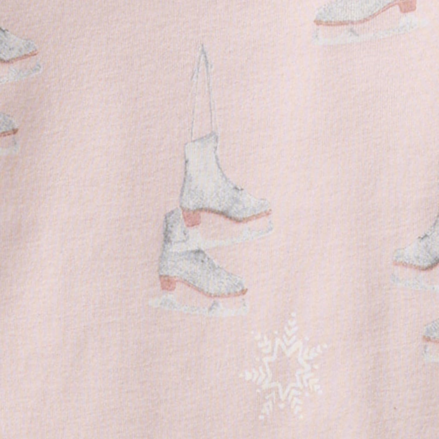 imageBurts Bees Baby Girls Pajamas 2Piece Long Sleeve Tee and Pants Organic Cotton PJ SetIce Skates