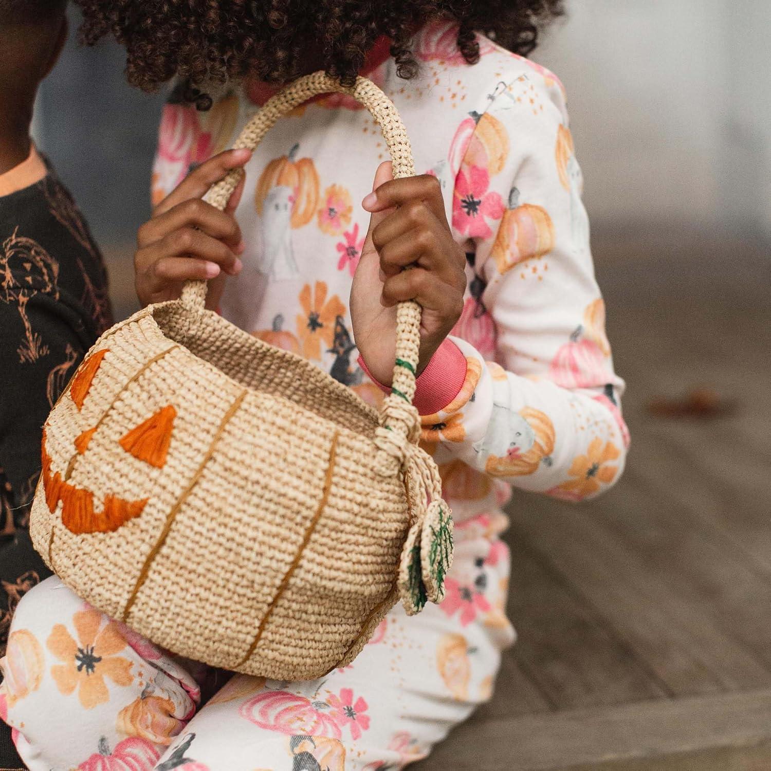 imageBurts Bees Baby Girls Pajamas 2Piece Long Sleeve Tee and Pants Organic Cotton PJ SetMagical Pumpkins