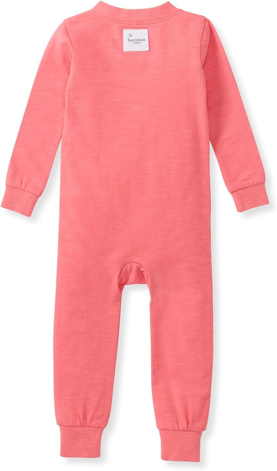 imageBurts Bees Baby unisexbaby Honeysoft Pajamas Footless Onepiece Zipup Pj Soft Organic Cotton ampamp Lyocell BlendPink Coral