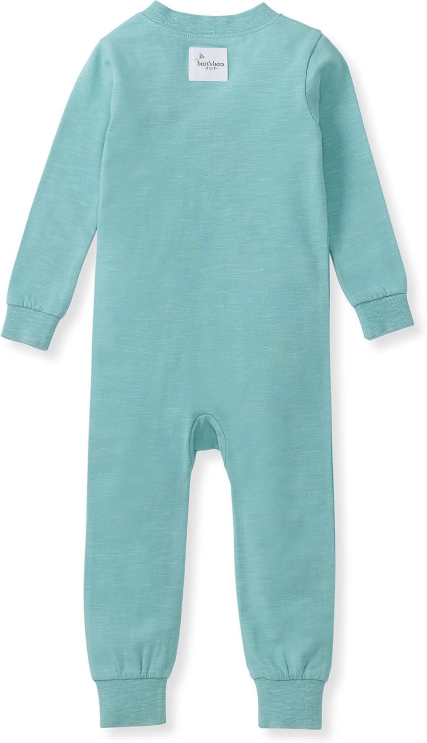 imageBurts Bees Baby unisexbaby Honeysoft Pajamas Footless Onepiece Zipup Pj Soft Organic Cotton ampamp Lyocell BlendSeaglass Blue