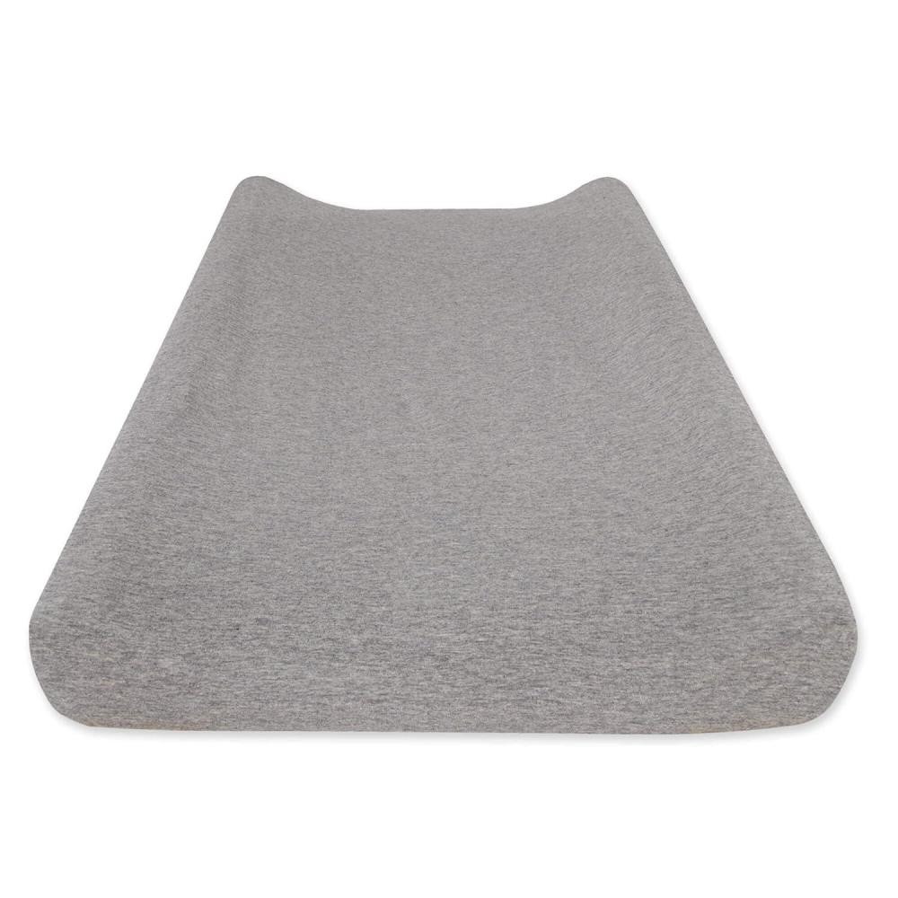imageBurts Bees Baby  Changing Pad Cover 100 Organic Jersey Cotton Changing Pad Liner for Standard 16 x 32 Inch Changing MatsHeather Grey