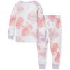 imageBurts Bees Baby Girls Pajamas 2Piece Long Sleeve Tee and Pants Organic Cotton PJ SetAloha Hibiscus