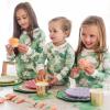 imageBurts Bees Baby Girls Pajamas 2Piece Long Sleeve Tee and Pants Organic Cotton PJ SetArtsy Clover