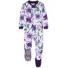 imageBurts Bees Baby babygirls Zipup Footed Sleeper Pj ampamp Set of Bibs Gift Bundle 100 Organic CottonDaylily