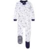 imageBurts Bees Baby babygirls Zipup Footed Sleeper Pj ampamp Set of Bibs Gift Bundle 100 Organic CottonMidnight Twinkle Bee