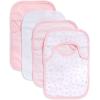imageBurts Bees Baby babygirls Zipup Footed Sleeper Pj ampamp Set of Bibs Gift Bundle 100 Organic CottonPink Twinkle Bee