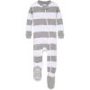 imageBurts Bees Baby babygirls Zipup Footed Sleeper Pj ampamp Set of Bibs Gift Bundle 100 Organic CottonStripes  Herbivores