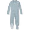 imageBurts Bees Baby unisexbaby Honeysoft Sleeper Pajamas Zip Front Nonslip Footed Footie Pjs Organic Cotton ampamp LyocellMuted Blue