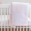 imageBurts Bees Baby Infant Reversible Quilt Blanket Jersey Knit Soft 100 Organic Cotton Blankets with 100 Polyester Fill for Warm Padding Size 37 x 46 Inch