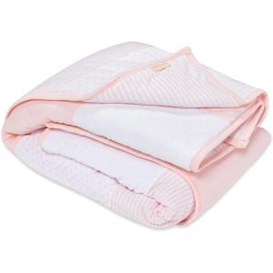 imageBurts Bees Baby Infant Reversible Quilt Blanket Jersey Knit Soft 100 Organic Cotton Blankets with 100 Polyester Fill for Warm Padding Size 37 x 46 Inch