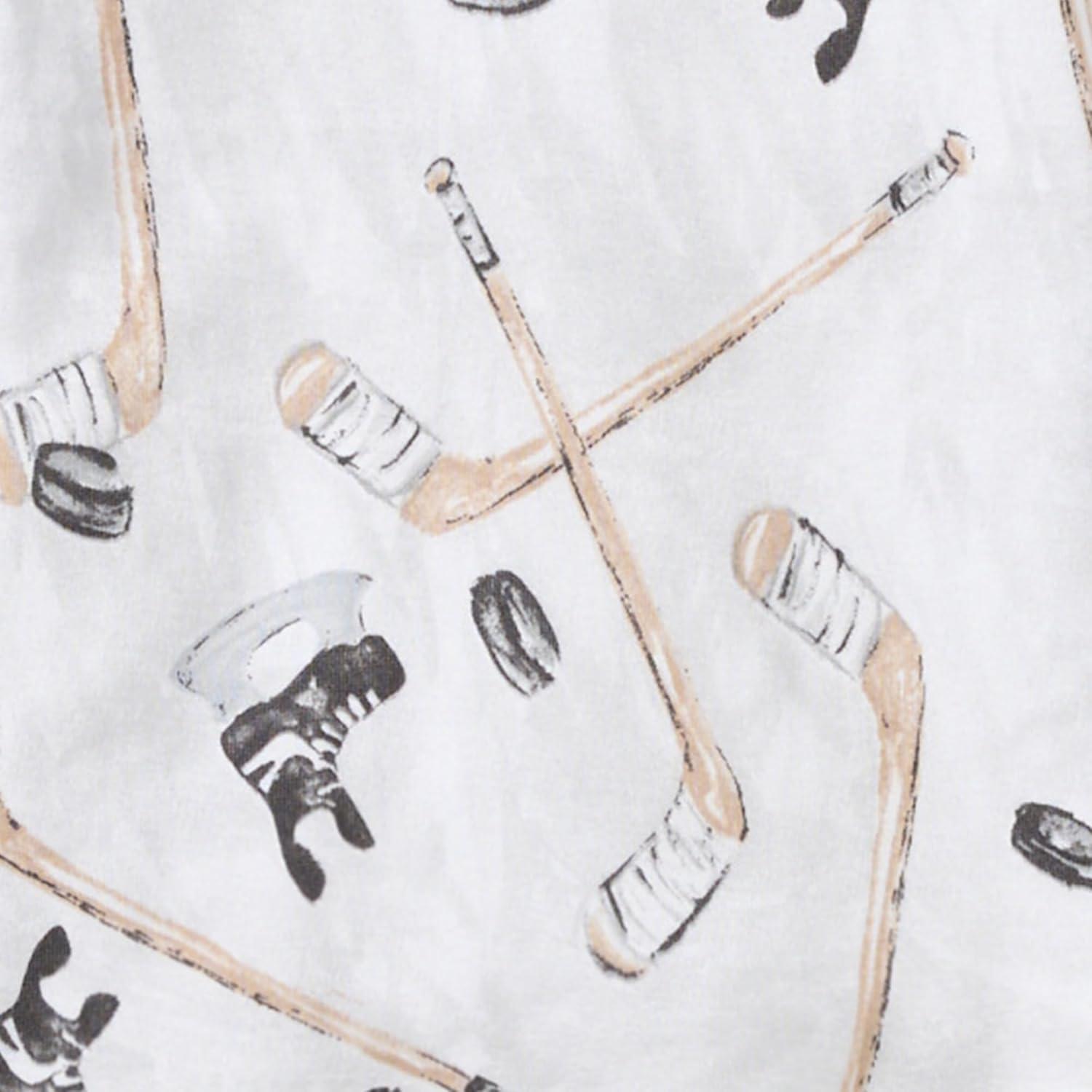 imageBurts Bees Baby Boys 2Piece Long Sleeve Tee and Pants Organic Cotton Pajama SetHockey Season